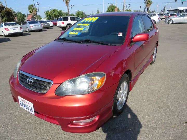 RED, 2007 TOYOTA COROLLA Image 2