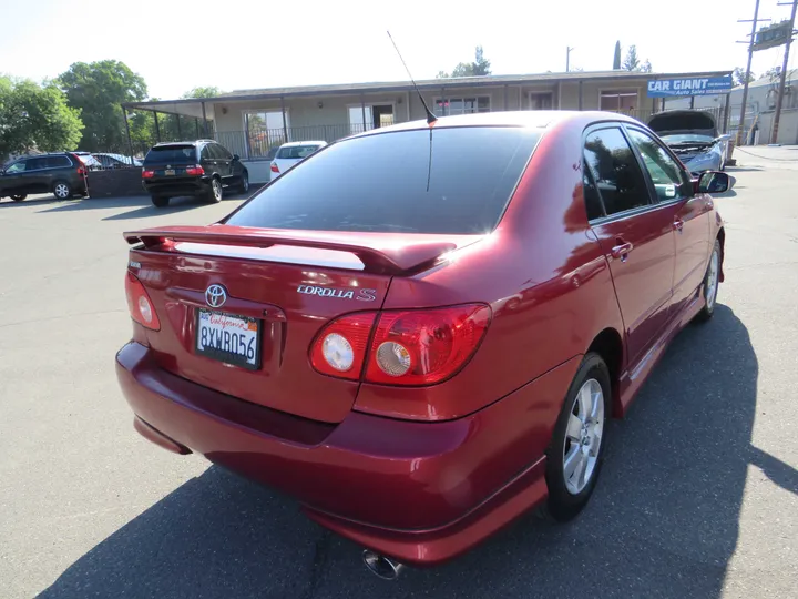 RED, 2007 TOYOTA COROLLA Image 4