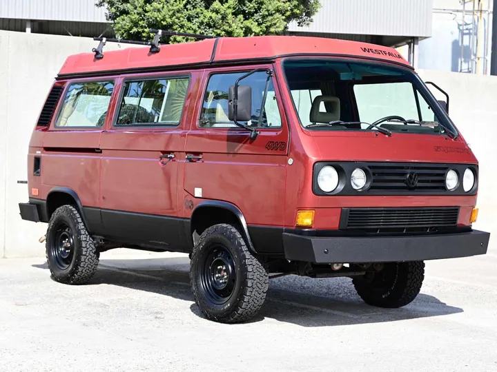 BURGUNDY, 1987 VOLKSWAGEN VANAGON Image 3