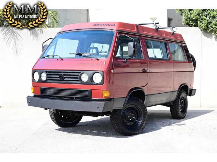 BURGUNDY, 1987 VOLKSWAGEN VANAGON Image 1