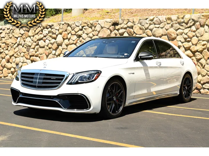 WHITE, 2019 MERCEDES-BENZ MERCEDES-AMG S-CLASS Image 1