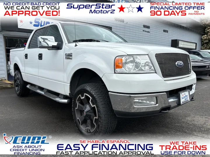 WHITE, 2005 FORD F150 SUPERCREW CAB Image 1