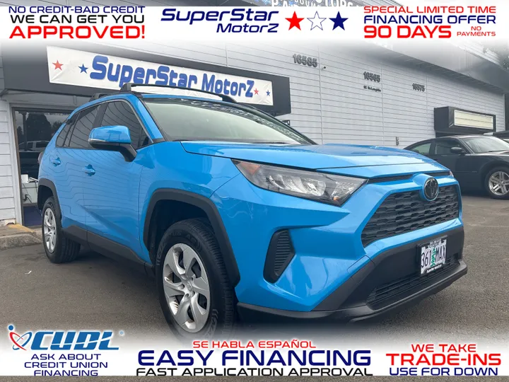 BLUE, 2020 TOYOTA RAV4 Image 1