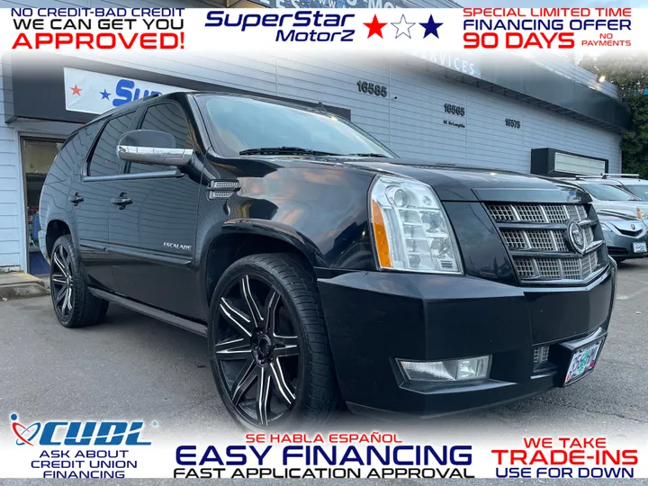 BLACK, 2012 CADILLAC ESCALADE Image 1