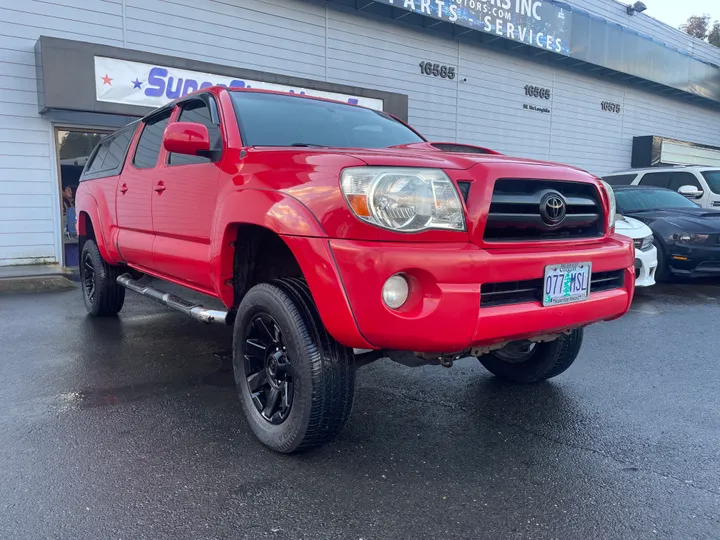 RED, 2007 TOYOTA TACOMA DOUBLE CAB Image 2