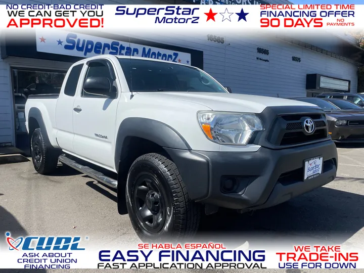 WHITE, 2015 TOYOTA TACOMA ACCESS CAB Image 1