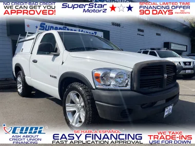 WHITE, 2008 DODGE RAM 1500 REGULAR CAB Image 7