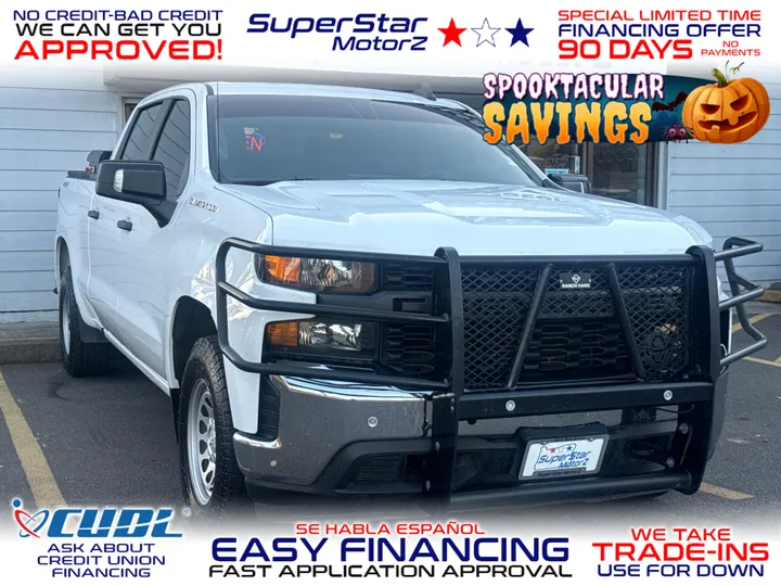WHITE, 2021 CHEVROLET SILVERADO 1500 CREW CAB Image 1