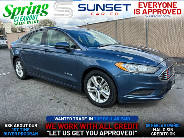 BLUE, 2018 FORD FUSION Image 1