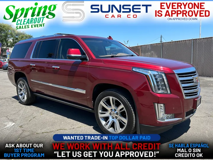 RED, 2016 CADILLAC ESCALADE ESV Image 1