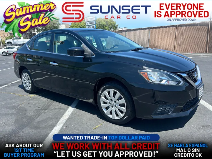 BLACK, 2019 NISSAN SENTRA Image 1