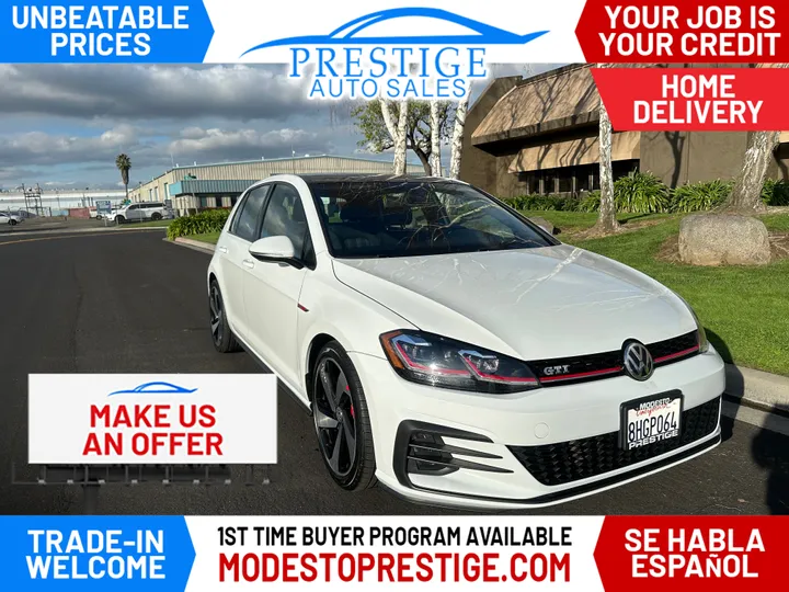 WHITE, 2018 VOLKSWAGEN GOLF GTI Image 1