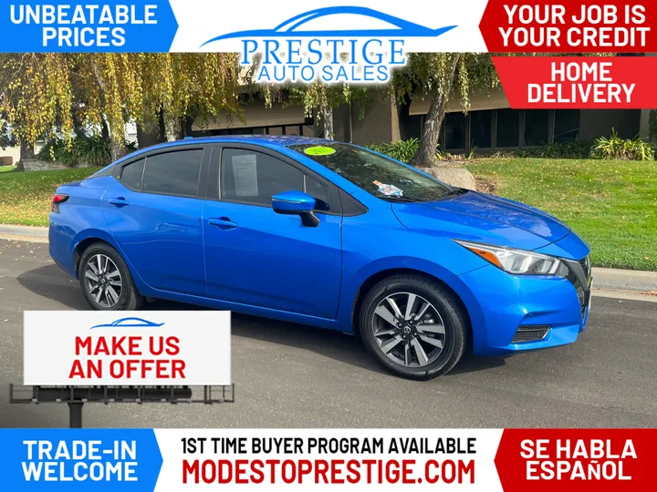 BLUE, 2021 NISSAN VERSA Image 1