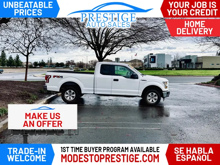 WHITE, 2017 FORD F150 SUPER CAB Image 1