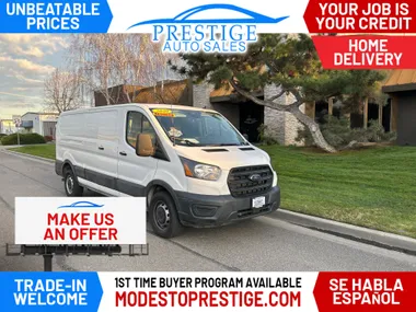 WHITE, 2020 FORD TRANSIT 250 CARGO VAN Image 