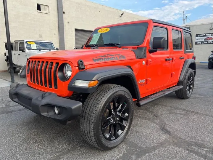 ORANGE, 2018 JEEP WRANGLER UNLIMITED Image 2