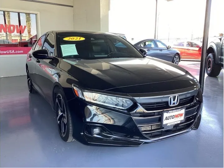 BLACK, 2021 HONDA ACCORD Image 1