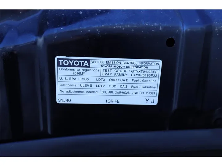 BLACK, 2016 TOYOTA 4RUNNER Image 26