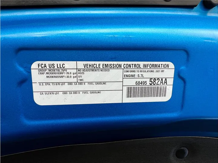 BLUE, 2021 RAM 1500 CREW CAB Image 20