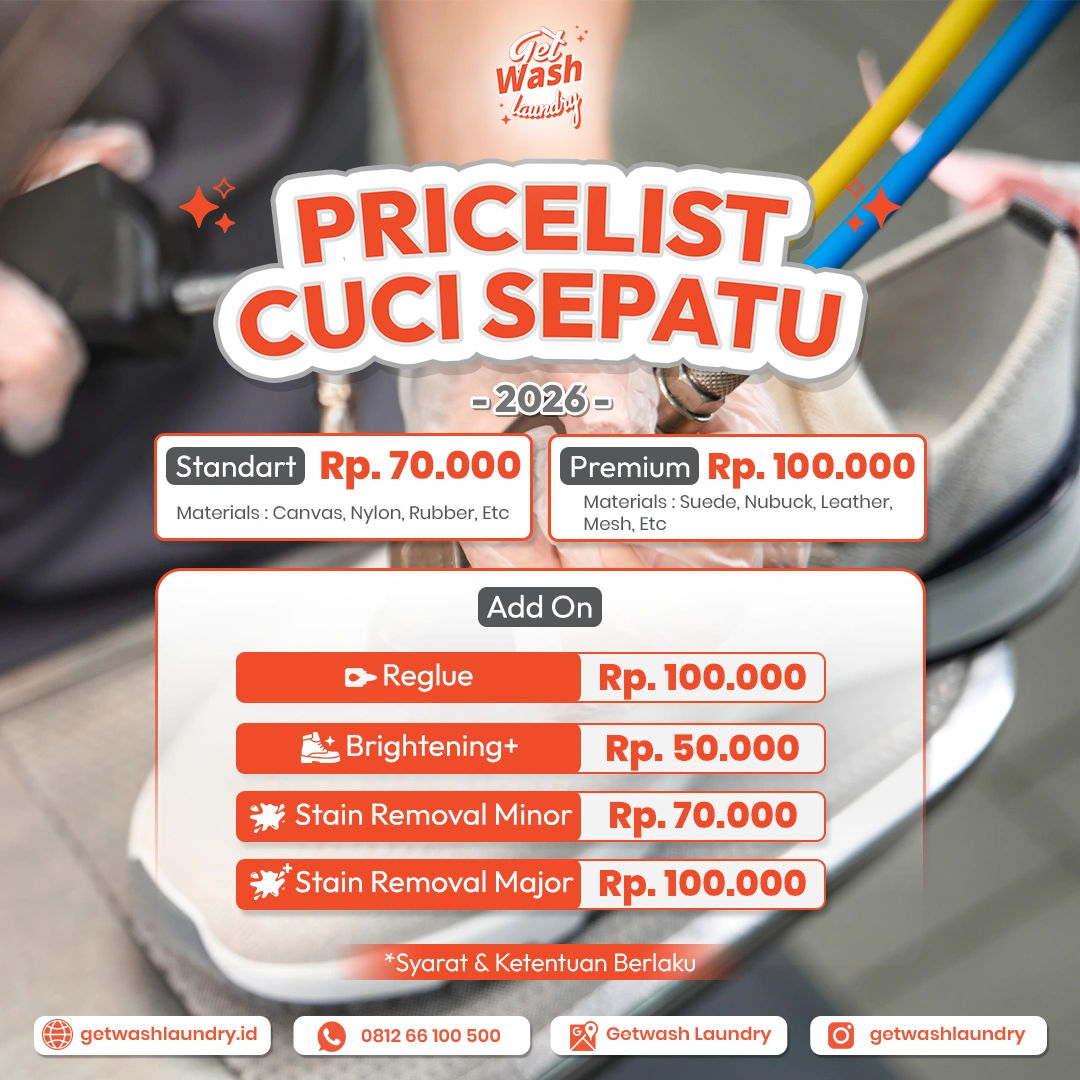 Shoe Clean Pricelist 2026