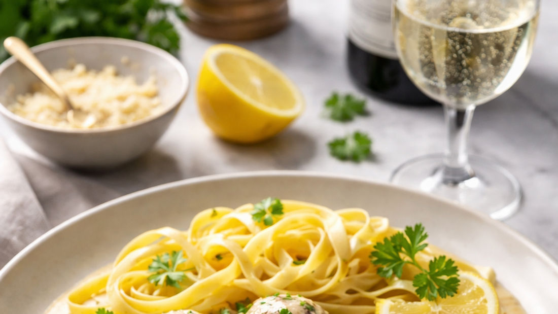 Kalbsbrätkugeln mit Prosecco-Sauce
