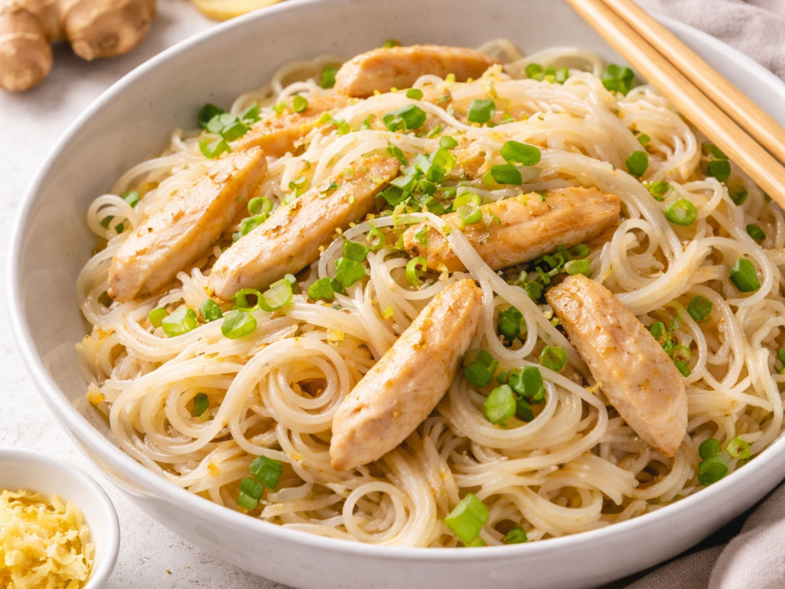 Reisnudeln mit Poulet