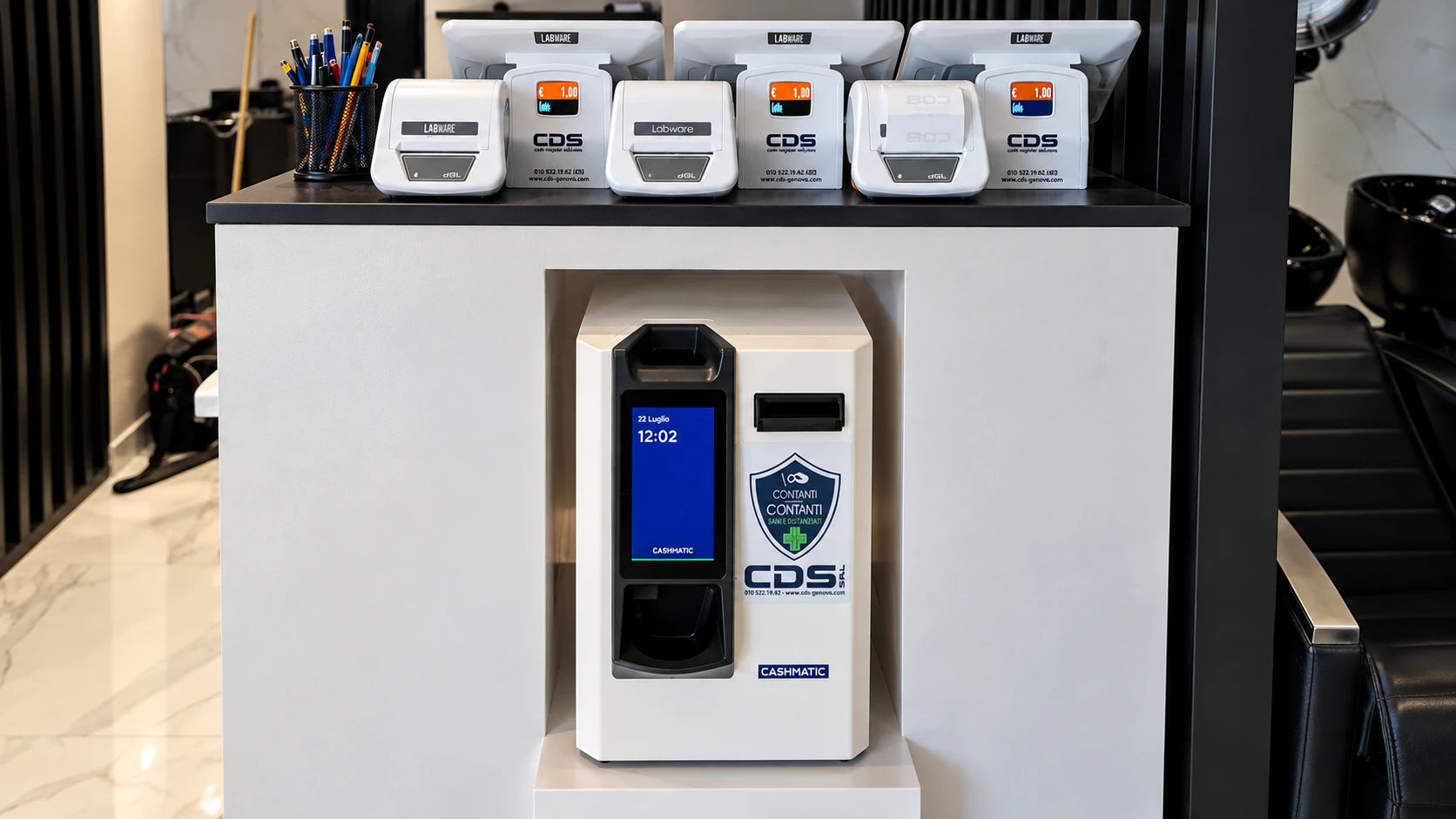 Cassa automatizzata per saloni: il progetto Emme Diffusion