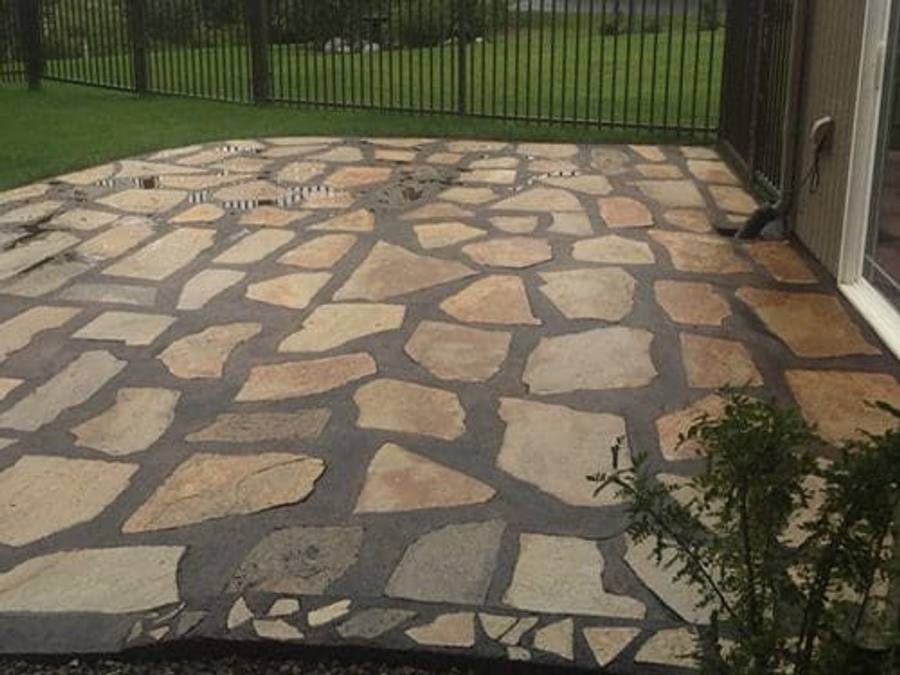 Custom concrete patio and pad by Titan LLC in the Mat-Su Valley, Alaska
