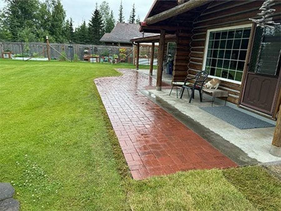 Stamped concrete patio by Titan LLC in Anchorage, Alaska