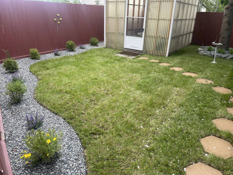 Crushed gravel garden path by Titan LLC in Anchorage, Alaska