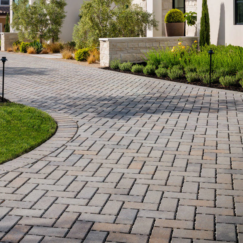 Permeable paver patio with open drainage joints by Titan LLC, Alaska
