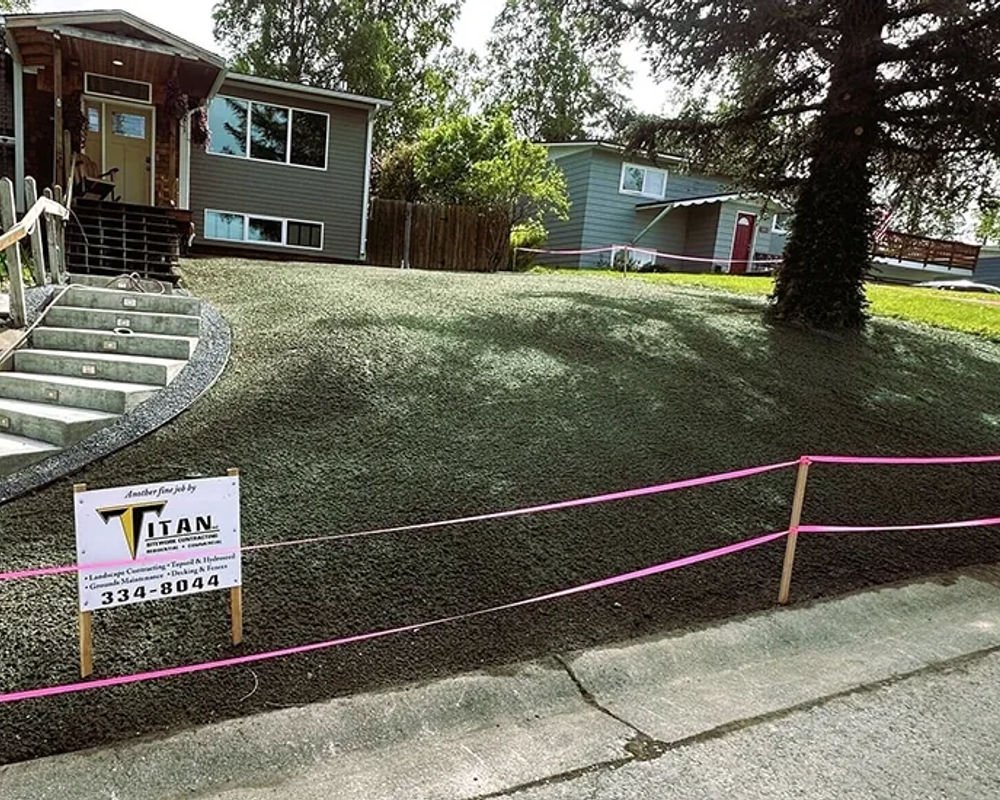 Hydroseeded lawn by Titan LLC — Anchorage, AK