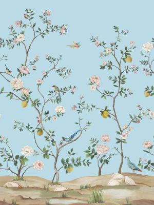 Blossom Chinoiserie Mural on Nonwoven — Daisy Bennett