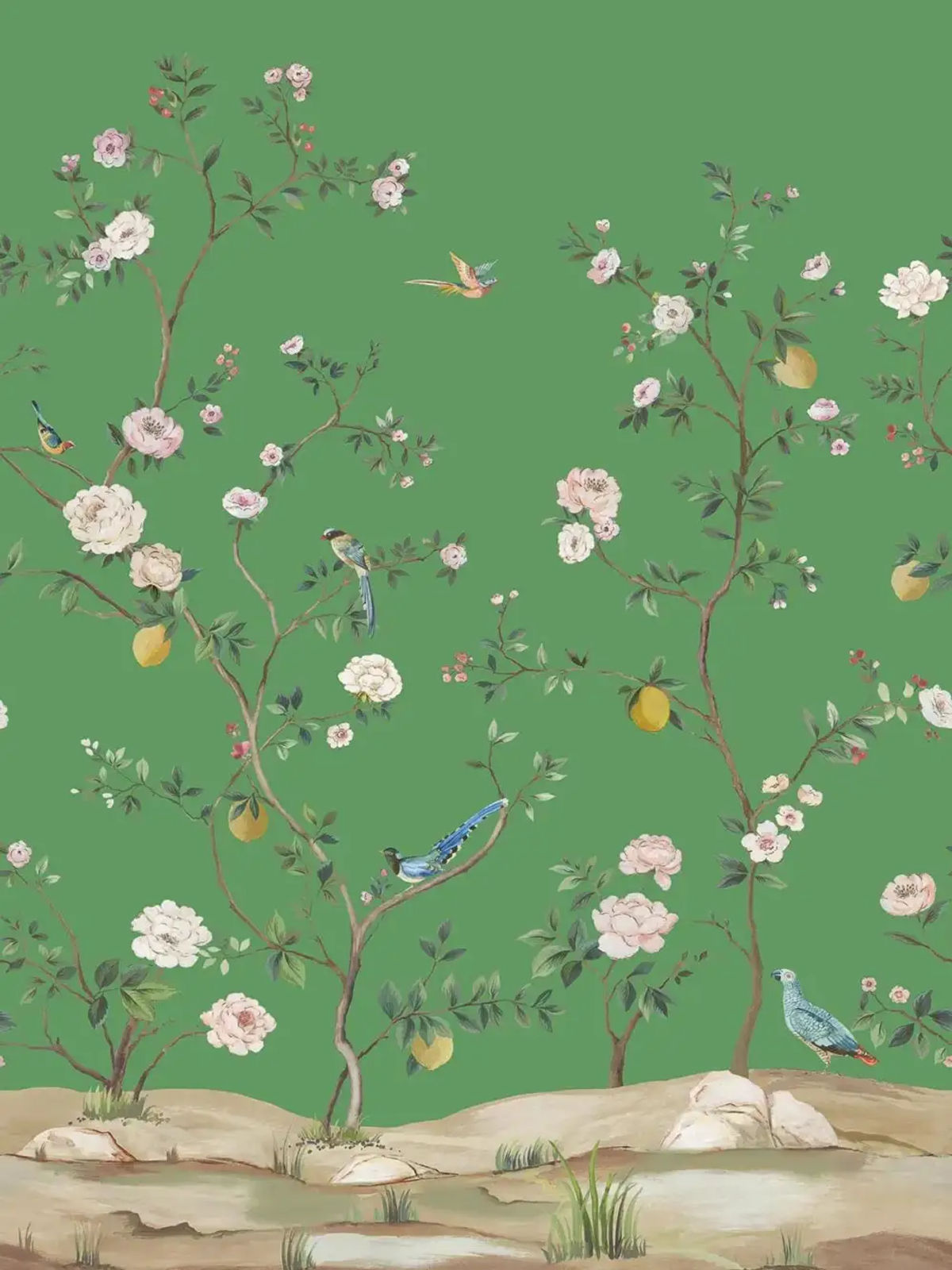 Blossom Chinoiserie Mural on Nonwoven — Daisy Bennett