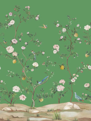 Blossom Chinoiserie Mural on Nonwoven — Daisy Bennett