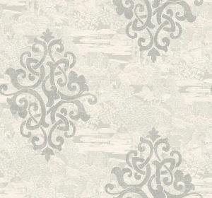 Eastern Garden Monotone with Damask — Pelican Prints