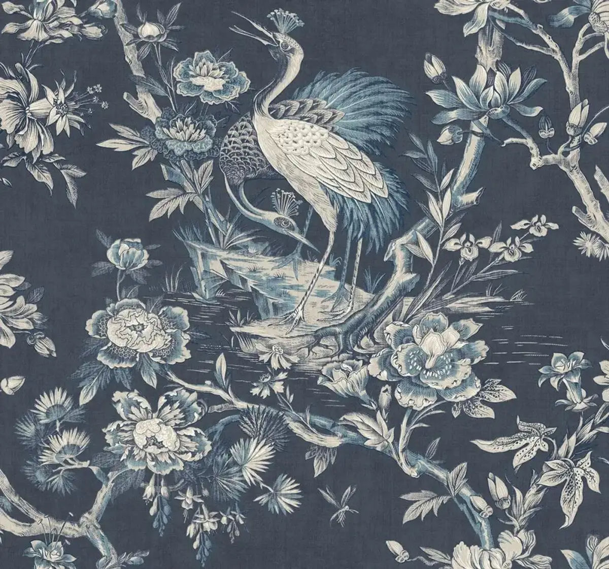 Crane Toile — Pelican Prints