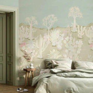Desert Mural Wallpaper Mural - Green Sand — Sian Zeng