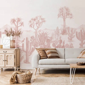 Desert Mural Wallpaper Mural - Pink — Sian Zeng