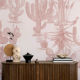Desert Mural Wallpaper Mural - Pink