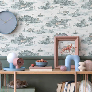 Mountains Wallpaper - Blue Peach — Sian Zeng