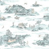 Mountains Wallpaper - Blue Peach