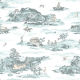 Mountains Wallpaper - Blue Peach