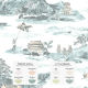 Mountains Wallpaper - Blue Peach