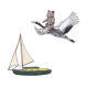 Bear Riding a Crane Magnet