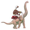Brachiosaurus Magnet - Pink