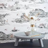 Mountains Wallpaper - Grey Pink