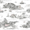 Mountains Wallpaper - Grey Pink
