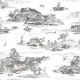 Mountains Wallpaper - Grey Pink