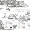 Mountains Wallpaper - Grey Pink